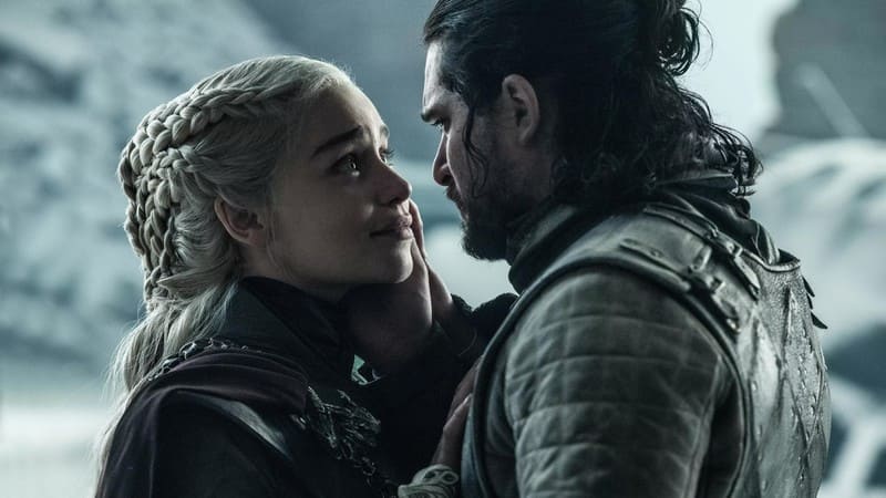 Game of Thrones (Il Trono di Spade) 8x06 - Daenerys (Emilia Clarke) e Jon Snow (Kit Harington)