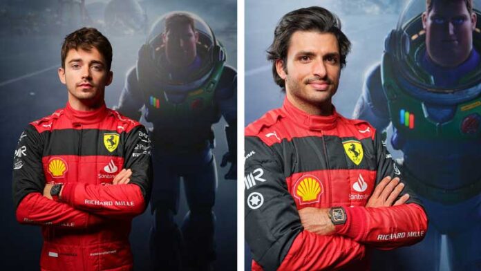 Lightyear – La vera storia di Buzz - i piloti della Scuderia Ferrari Charles Leclerc e Carlos Sainz